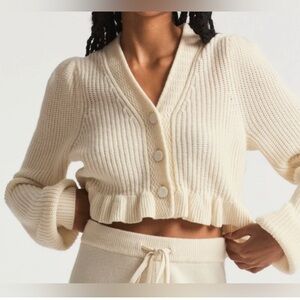 LoveShackFancy Adessa cardigan in cream